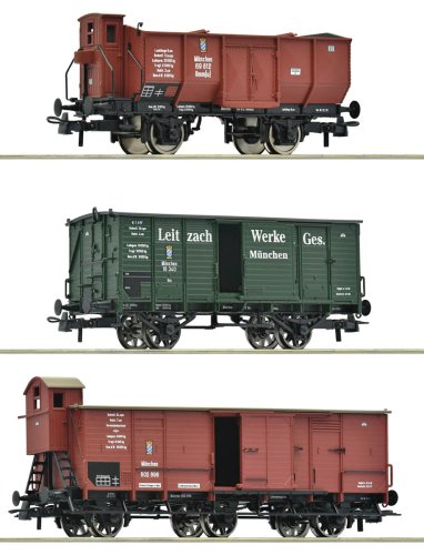 Przejdź do produktu Roco 6600223 H0 - Zestaw 3 wagonów towarowych, K.Bay.Sts.B., ep.I