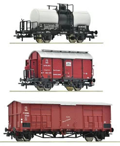 Roco 6600229 H0 - Zestaw 3 wagonów towarowych, FS, ep.III