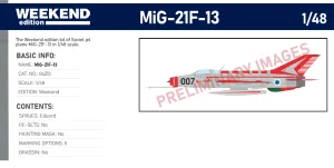 Przedsprzedaż - Eduard 84213 - 1:48 MiG-21F-13