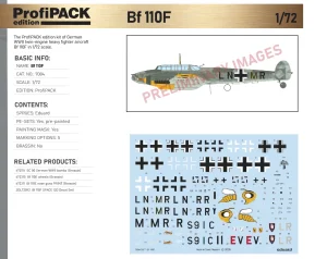 Przedsprzedaż - Eduard 7084 - 1:72 Bf 110F