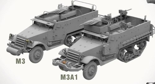 Przejdź do produktu Przedsprzedaż - Andy's Hobby Headquarters AHHQ-35001 - 1:35 M3 / M3A1 U.S. WWII Halftrack Double Combo
