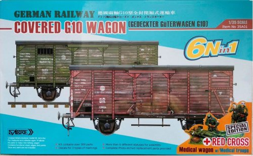 Przejdź do produktu SABRE 35A01RCSP - 1:35 German Railway Gedeckter Güterwagen G10 & Red Cross Figures - Special Edition
