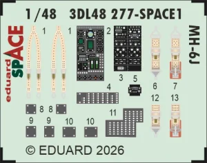 Eduard 3DL48277 - 1:48 MH-6J Space 3D Decals