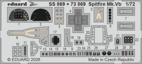 Przejdź do produktu Eduard SS869 - 1:72 Spitfire Mk.Vb
