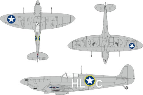 Przejdź do produktu Eduard JX349 - 1:32 Spitfire Mk.Vb early US national insignia