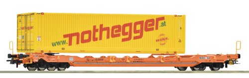 Przejdź do produktu Roco 6600178 H0 - Wagon platforma ntypu Sdgnss/T5 z kontenerem, Wascosa, ep.VI