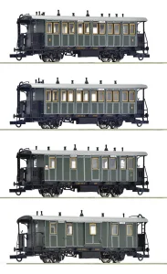 Roco 6200197 H0 - Zestaw 4 wagonów osobowych K.Bay.Sts.B., ep.I