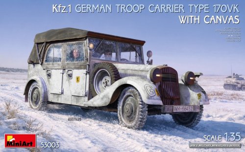 Przejdź do produktu Miniart 53003 - 1:35 Kfz.1 German Troop Carrier Type 170VK w/ Canvas