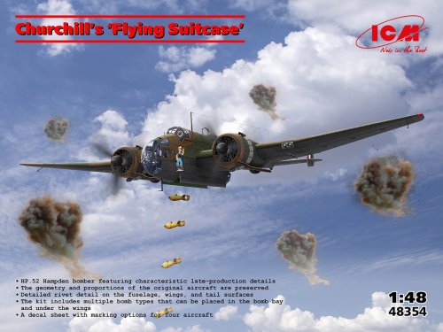 Przejdź do produktu ICM 48354 - 1:48 Churchill's Flying Suitcase - Handley Page 52 Hampden B.Mk.I