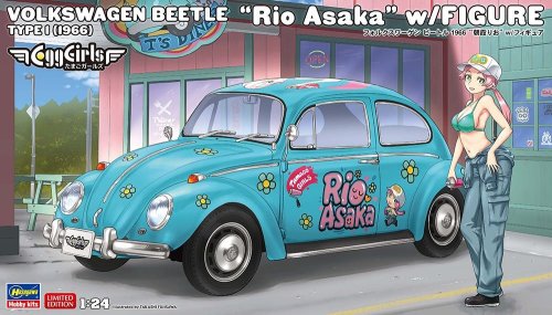 Przejdź do produktu Hasegawa SP665 52465 - 1:24 Volkswagen Beetle Type 1 1966 Rio Asaka w/ Figure