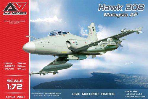 Przejdź do produktu A&A Models 7231 - 1:72 Hawk 208 Malaysia AF