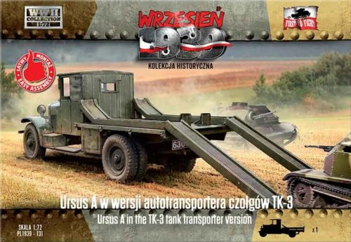 Przejdź do produktu First To Fight 131 - Wrzesień 1939 - 1:72 Ursus A w wersji autotransportera czołgów TK-3