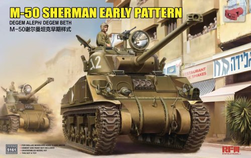 Przejdź do produktu Przedsprzedaż - Rye Field Model 5161 - 1:35 M-50 Sherman early pattern Degem Aleph / Degem Beth