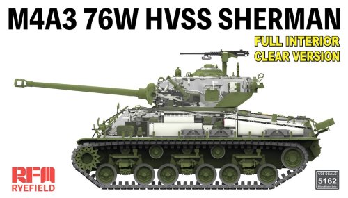 Przejdź do produktu Przedsprzedaż - Rye Field Model 5162 - 1:35 M4A3 76W HVSS Sherman Full Interior / Clear Version