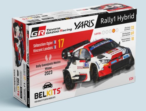 Przejdź do produktu Belkits 026 - 1:24 Toyota Yaris WRC 2023 Guanajuato Mexico Rally Winner