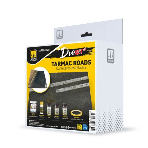 Przejdź do produktu Ammo Mig 7830 - Zestaw chemii modelarskiej Dio Set Tarmac Roads
