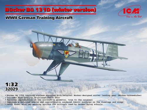 Przejdź do produktu ICM 32029 - 1:32 Bucker Bu 131D Winter Version WWII German Training Aircraft