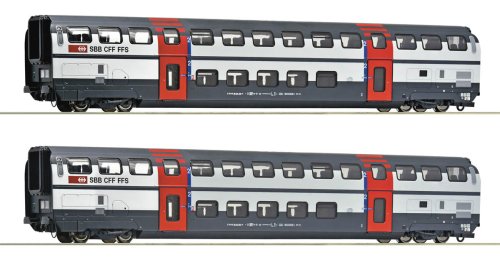 Przejdź do produktu Roco 6200217 H0 - Zestaw 2 wagonów osobowych piętrowych IC2000, SBB, ep.V-VI, s.2