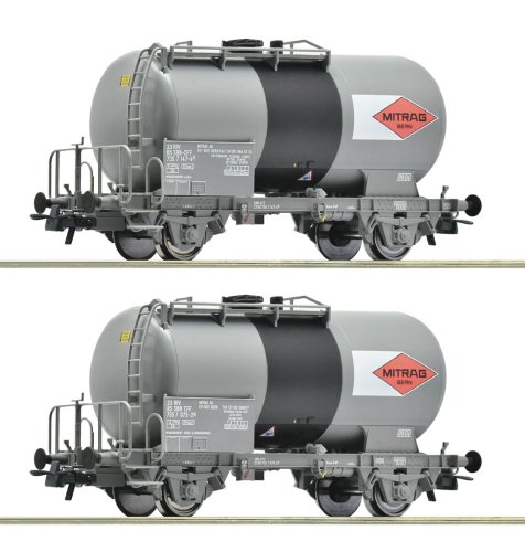 Przejdź do produktu Roco 6600196 H0 - Zestaw 2 wagonów cystern Mitrag, SBB, ep.V