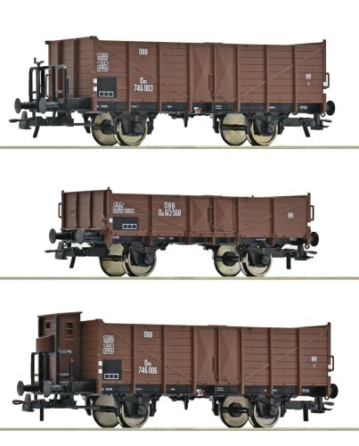 Przejdź do produktu Roco 6600250 H0 - Zestaw 3 wagonów towarowych otwartych ÖBB, ep.III-IV