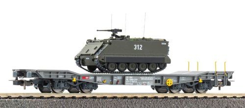 Przejdź do produktu Piko 96280 H0 - Wagon platforma typu Slmmnps z transporterem M113, SBB-CFF, ep.V
