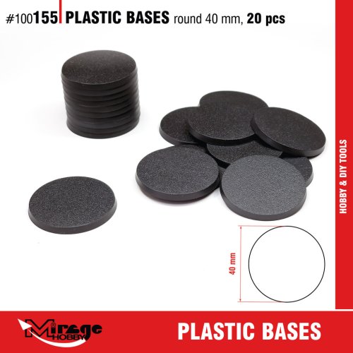 Przejdź do produktu Mirage 100155 - Podstawki do figurek okrągłe 40 mm - zestaw 20 szt