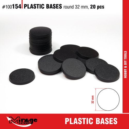 Przejdź do produktu Mirage 100154 - Podstawki do figurek okrągłe 32 mm - zestaw 20 szt