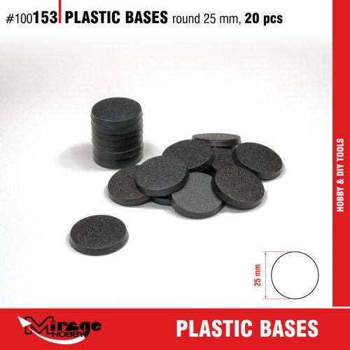 Przejdź do produktu Mirage 100153 - Podstawki do figurek okrągłe 25 mm - zestaw 20 szt