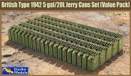 Przejdź do produktu Gecko Models 35GM0158 - 1:35 British Type 1942 5 gal / 20 l Jerry Cans Set Value Pack