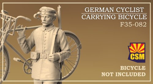 Przejdź do produktu Copper State Models CSM F35082 - 1:35 German Cyclist Carrying Bicycle