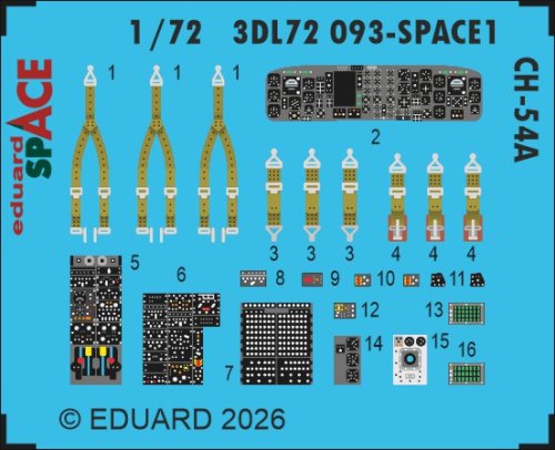 Przejdź do produktu Eduard 3DL72093 - 1:72 CH-54A Space 3D Decals