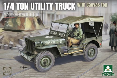 Przejdź do produktu Przedsprzedaż - Takom 2214 - 1:35 1/4 Ton Utility Truck with Canvas Top