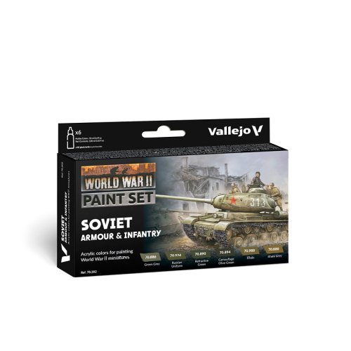 Przejdź do produktu VALLEJO 70202 - WWII Soviet Armour & Infantry - Paint Set