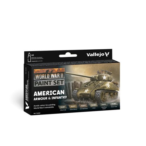 Przejdź do produktu VALLEJO 70203 - WWII American Armour & Infantry - Paint Set