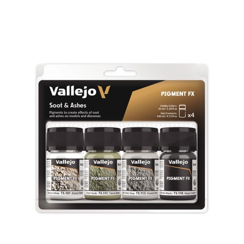 Przejdź do produktu VALLEJO 73193 - Soot & Ashes 4 x 35ml Pigments Set