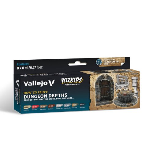 Przejdź do produktu VALLEJO 80251 - Dungeon Dephts - WizKids Premium Paints Set 8 x 8 ml