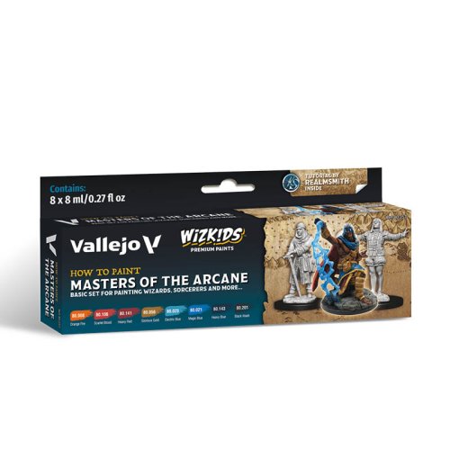 Przejdź do produktu VALLEJO 80257 - Masters of the Arcane - WizKids Premium Paints Set 8 x 8 ml