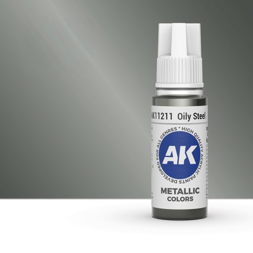 Przejdź do produktu AK Interactive 11211 - Farba akrylowa Oily Steel 17ml