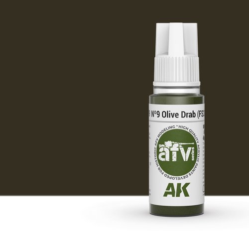 Przejdź do produktu AK Interactive 11339 - Farba akrylowa Nº9 Olive Drab FS33070 17ml
