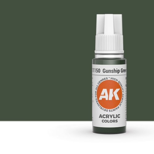 Przejdź do produktu AK Interactive 11150 - Farba akrylowa Gunship Green 17ml