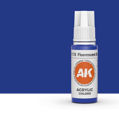 Przejdź do produktu AK Interactive 11178 - Farba akrylowa Fluorescent Blue 17ml