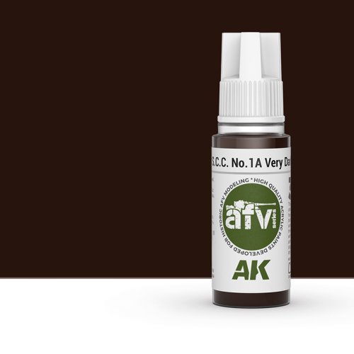 Przejdź do produktu AK Interactive 11384 - Farba akrylowa S.C.C. NO.1A Very Dark Brown 17ml
