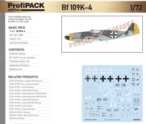 Przejdź do produktu Przedsprzedaż - Eduard 70166 - 1:72 Bf 109K-4