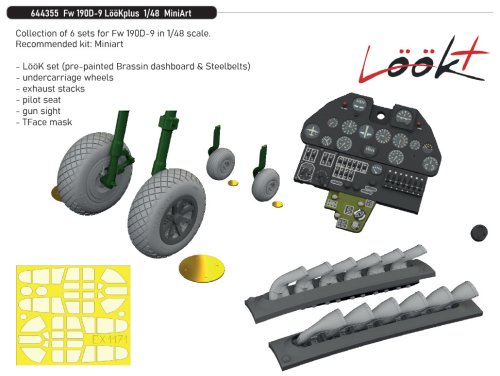 Przejdź do produktu Eduard 644355 - 1:48 Fw 190D-9 LööKplus zestaw elementów żywicznych