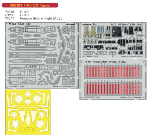 Przejdź do produktu Eduard BIG72193 - 1:72 F-14D elementy fototrawione