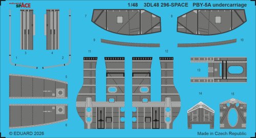 Przejdź do produktu Eduard 3DL48296 - 1:48 PBY-5A podwozie kalkomanie 3D Space