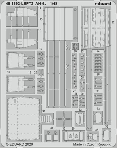 Przejdź do produktu Eduard 491593 - 1:48 AH-6J elementy fototrawione