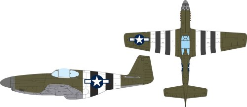 Przejdź do produktu Eduard JX354 - 1:32 P-51B amerykańskie oznaczenia narodowe i pasy inwazyjne D-Day - maski