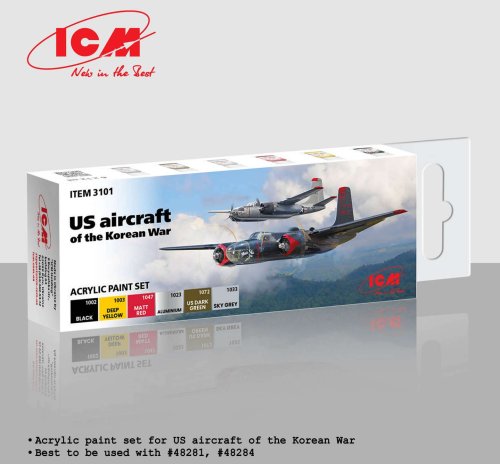 Przejdź do produktu ICM 3101 - Zestaw farb US Aircraft of the Korean War