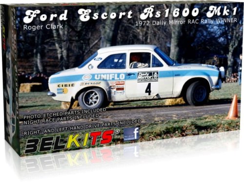 Przejdź do produktu BELKITS 007 - 1:24 Ford Escort RS1600 MKI - Roger Clark Winner Daily Mirror RAC Rally 1972